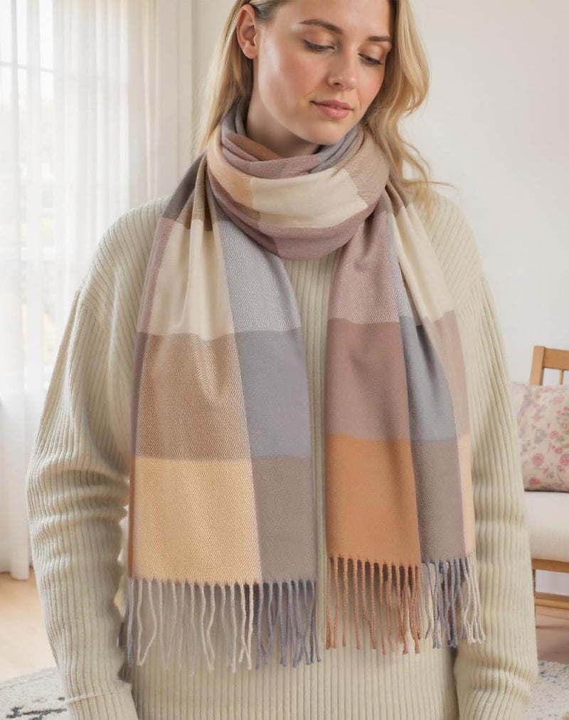 BLATIAL Store Womens Scarf Winter Blanket Large Scarves Thick Soft Warm Plaid Chunky Scarfs - Image 5